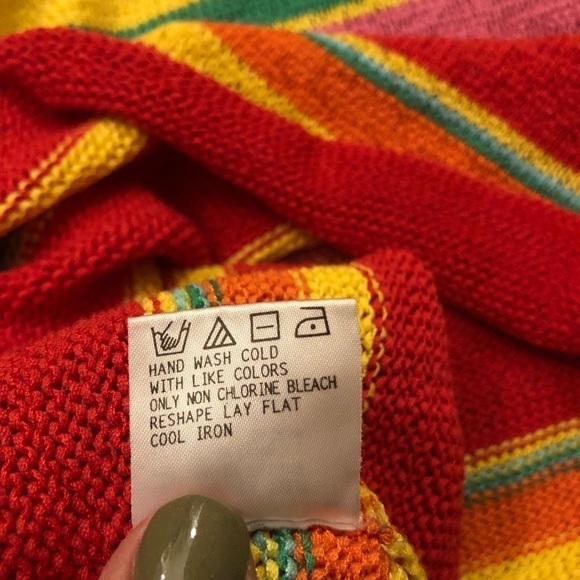 3/$25 🙌🏼 Segrets Vintage Knit Striped Tank Top Medium - Picture 6 of 6